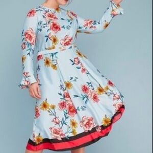 Lane Bryant X Fast Roma Romantic Fairycore vintage flora midi dress size 22